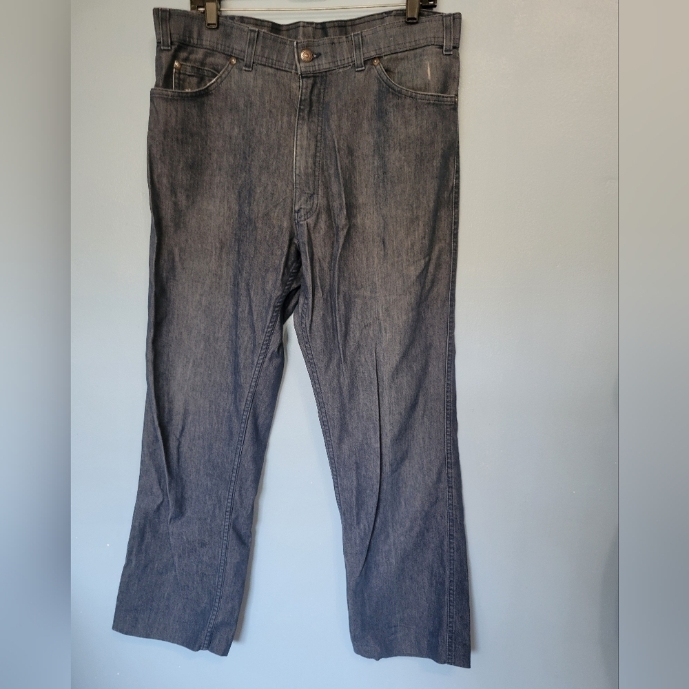 Vntg Levi's With A Skosh More Room Blac Tab Pants Blue W 36